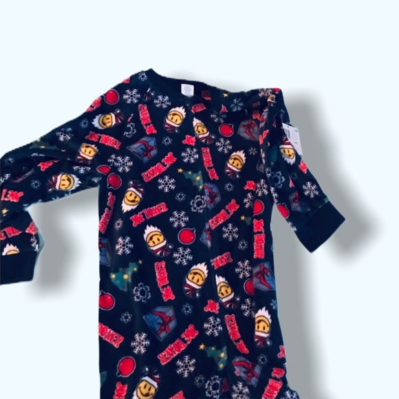 Retro Joe boxer Christmas footed pjs cute soft warm holiday - Picture 2 of 8